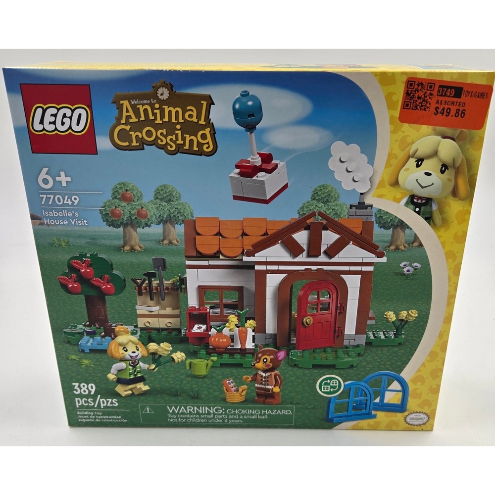 LEGO Animal Crossing Isabelle's House Visit 77049 Building Set 389 Pcs New